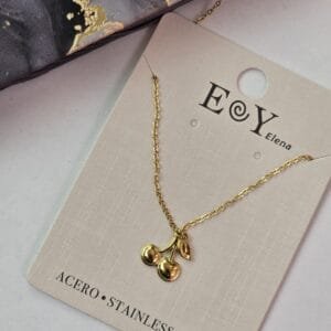 Collar Cereza Dorado-236