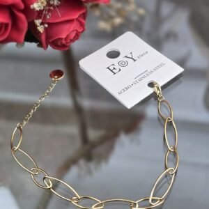 Pulsera Eslabón Dorada - 003