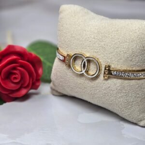 Pulsera doble O oro 025