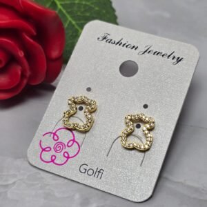 Pendientes osos oro 047