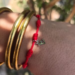 Pulsera 7 nudos inicial E PLATA