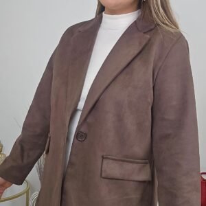 Chaqueta antelina chocolate 51779